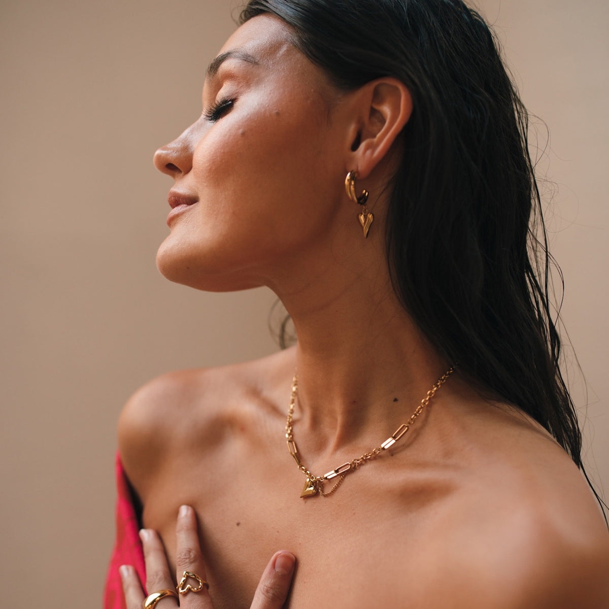 Chained Heart Necklace - LAST CHANCE!