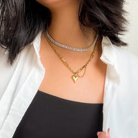 Chained Heart Necklace - LAST CHANCE!