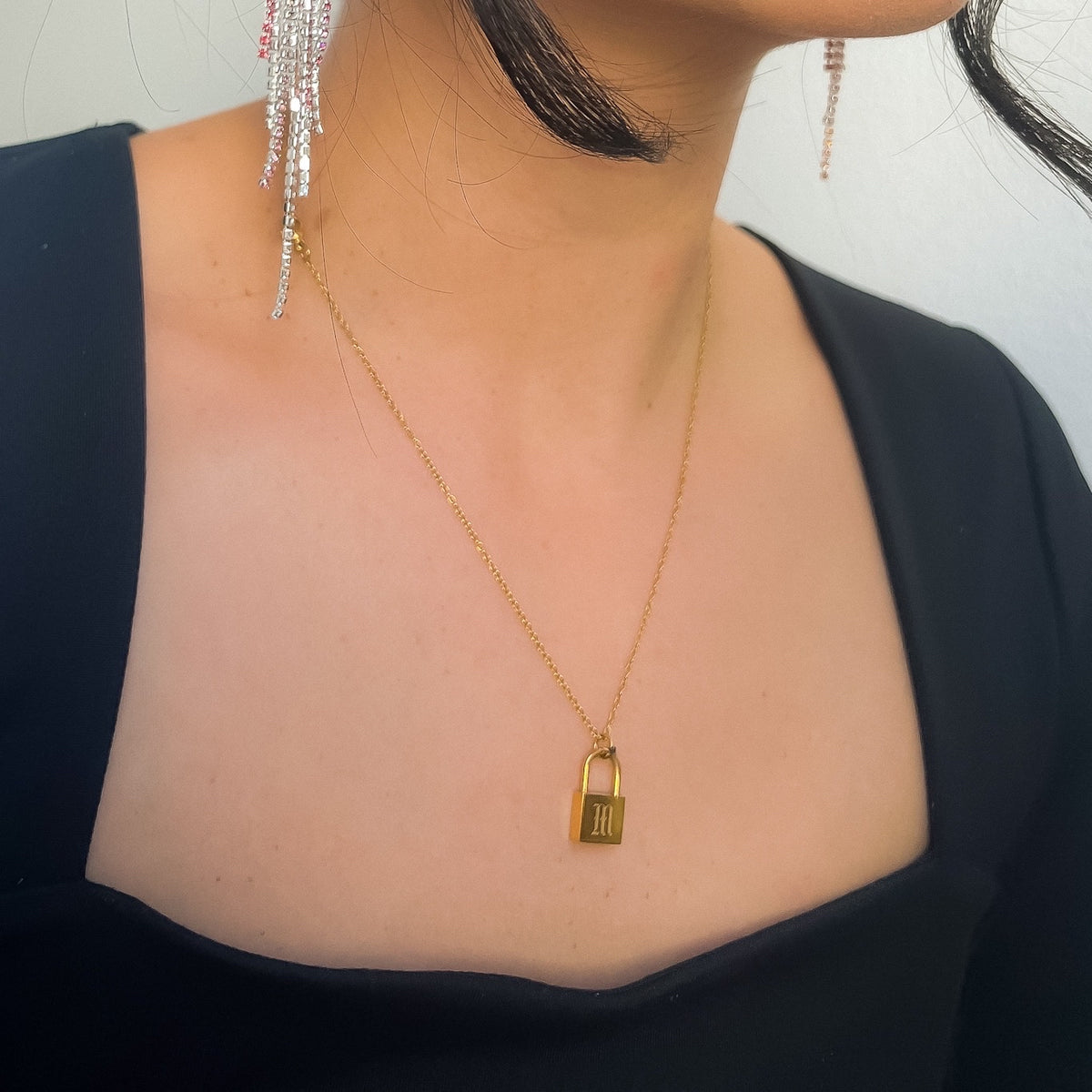 Initial Padlock Necklace - LAST CHANCE!