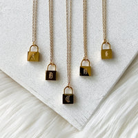 Initial Padlock Necklace - LAST CHANCE!