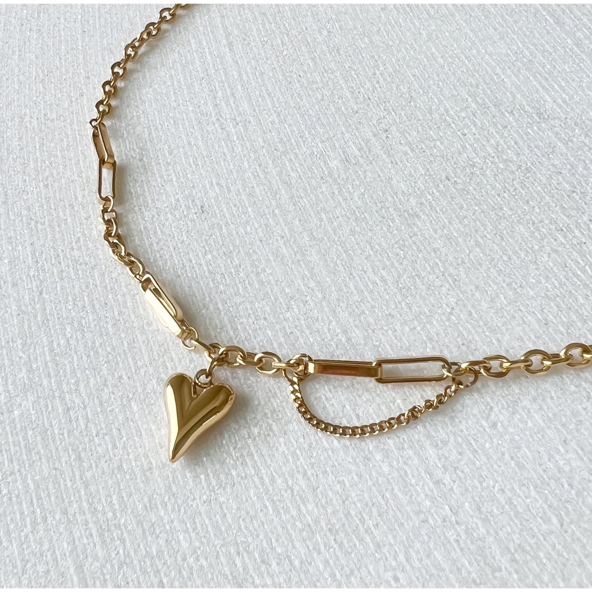 Chained Heart Necklace - LAST CHANCE!