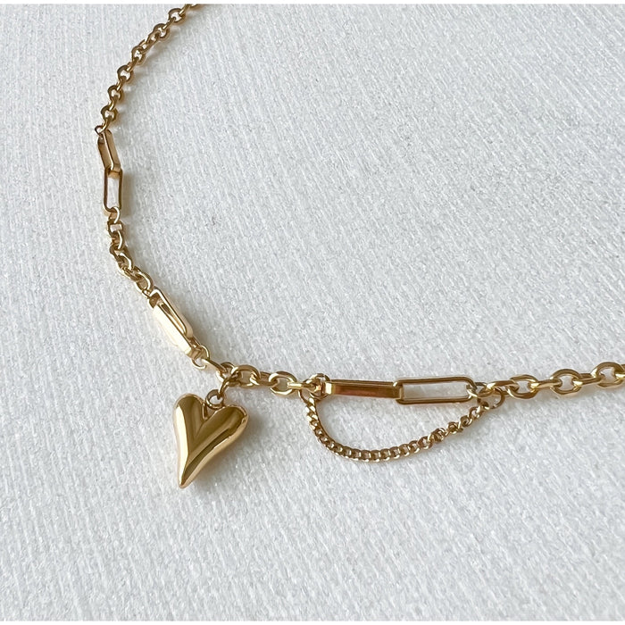 Chained Heart Necklace - LAST CHANCE!