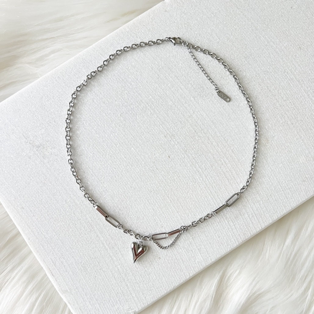 Chained Heart Necklace - LAST CHANCE!