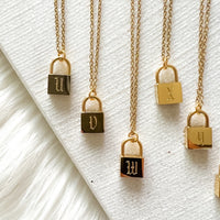 Initial Padlock Necklace - LAST CHANCE!
