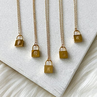 Initial Padlock Necklace - LAST CHANCE!