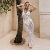 Feathers and Chains Statement Necklace