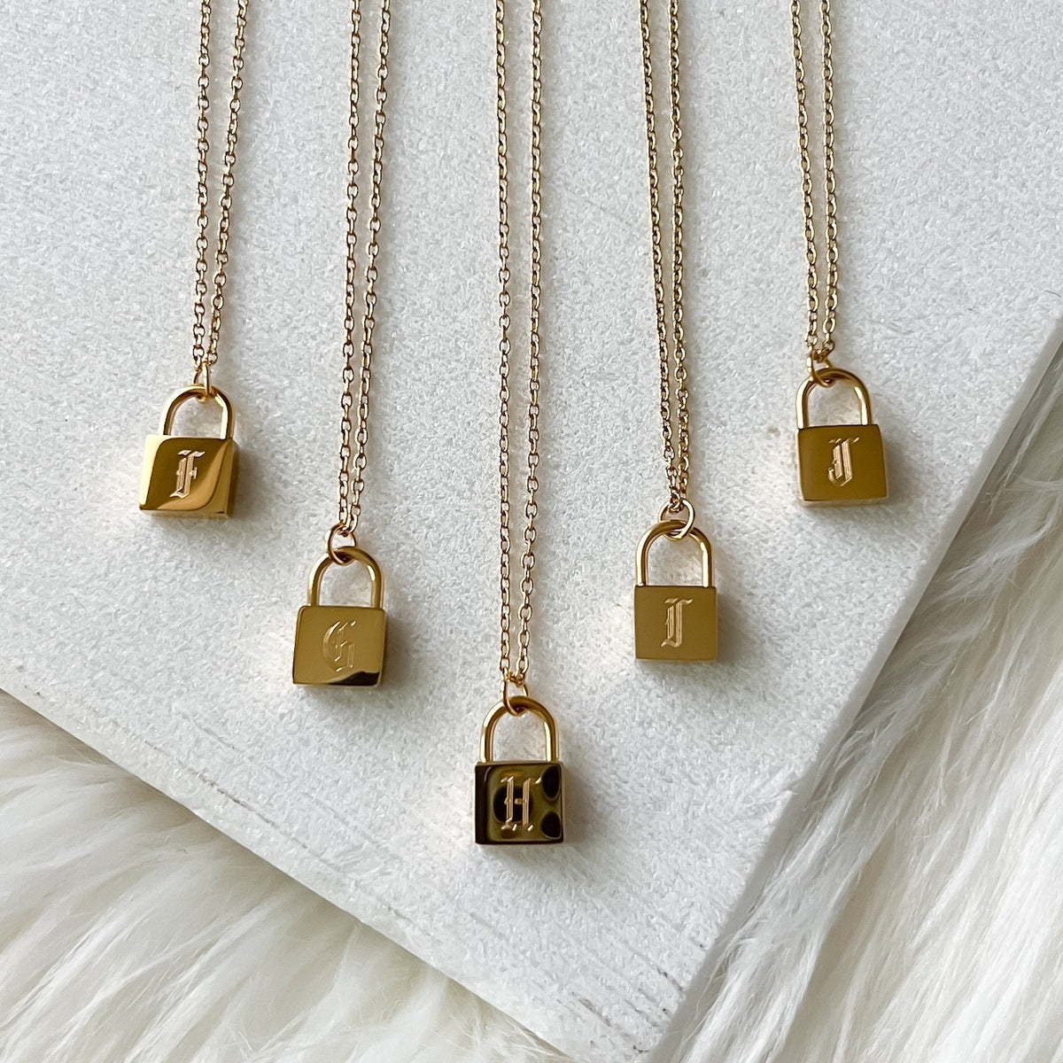 Initial Padlock Necklace - LAST CHANCE!