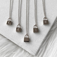 Initial Padlock Necklace - LAST CHANCE!
