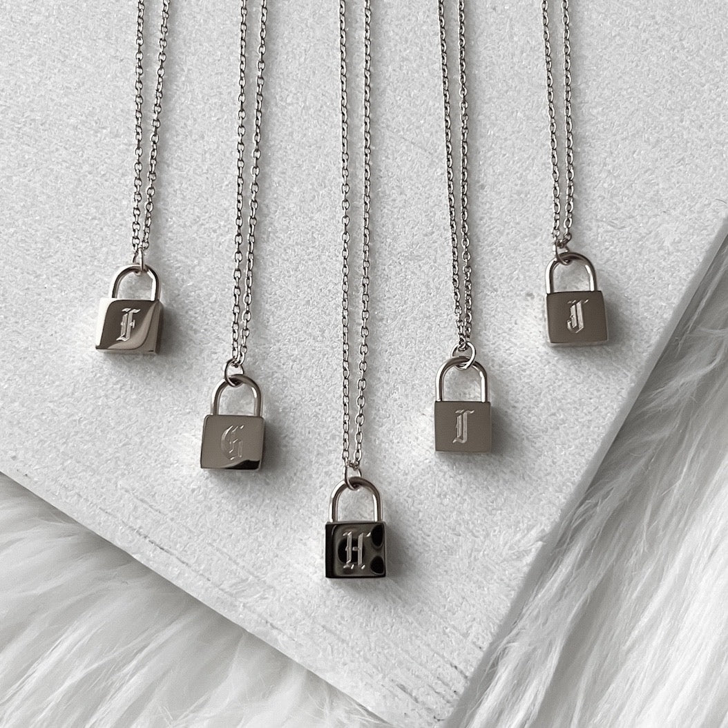 Initial Padlock Necklace - LAST CHANCE!