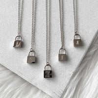 Initial Padlock Necklace - LAST CHANCE!