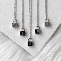 Initial Padlock Necklace - LAST CHANCE!