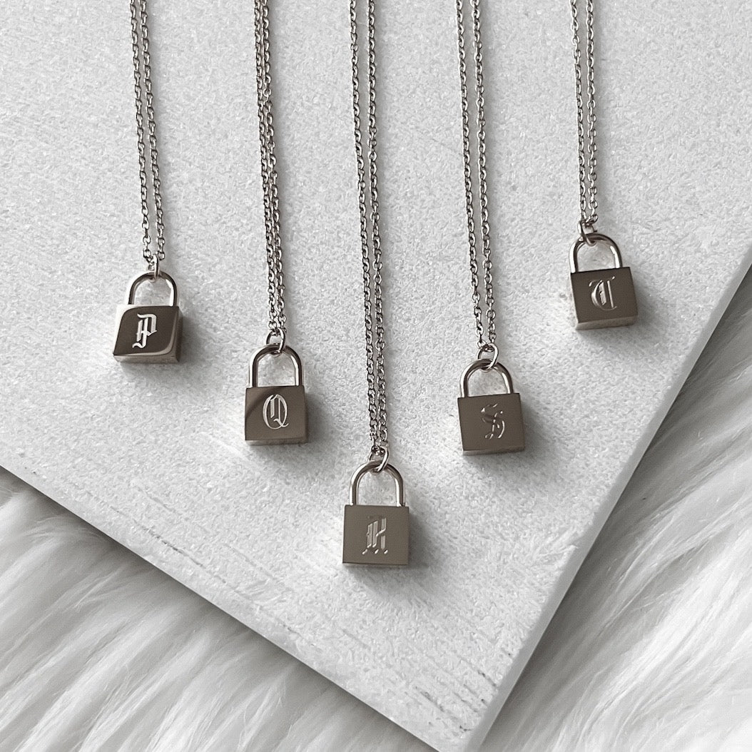Initial Padlock Necklace - LAST CHANCE!