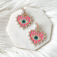 Eye + Heart Earrings - 6 Colors LAST CHANCE!