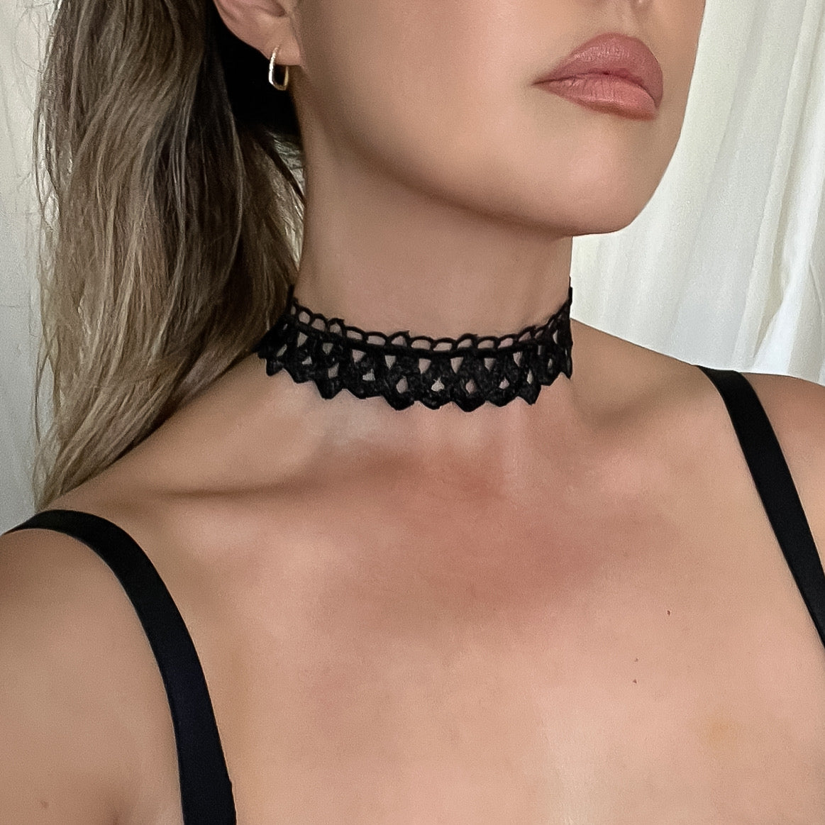 Kai Black Choker - lace - The Songbird Collection