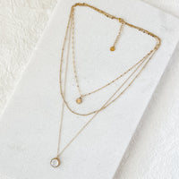 Three Layer Necklace - Stainless Steel - The Songbird Collection