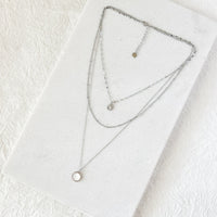 Three Layer Necklace - Stainless Steel - The Songbird Collection