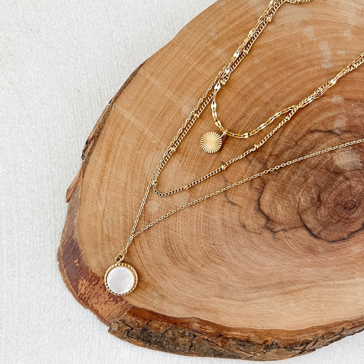 Three Layer Necklace - Stainless Steel - The Songbird Collection