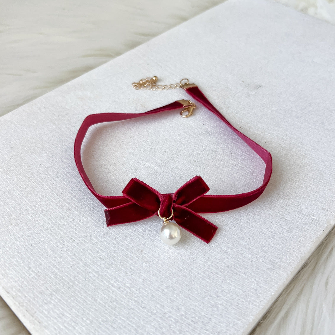 Velvety Bow Tie Choker - The Songbird Collection