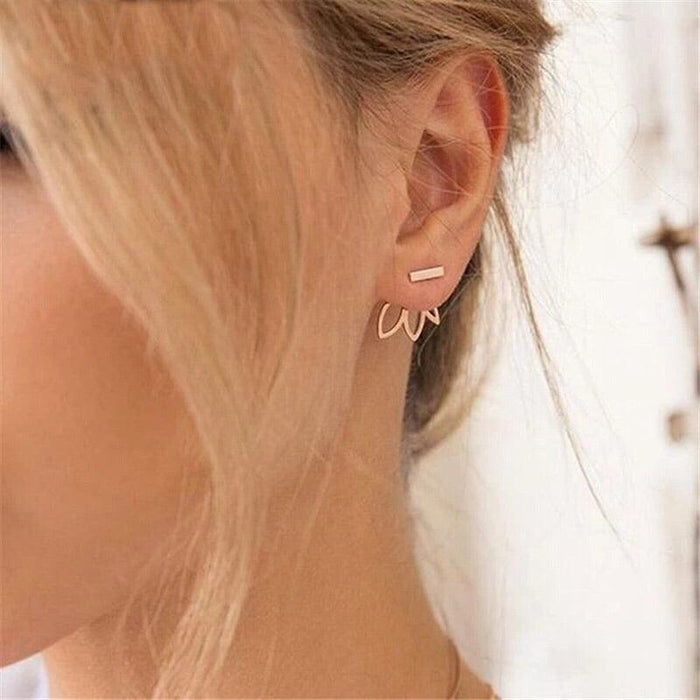 Flower Back Ear Jacket Earrings - Now In 4 Colors! LOW STOCK! - The Songbird Collection