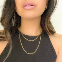 Cuban Curb Chain Necklace-Necklaces-The Songbird Collection