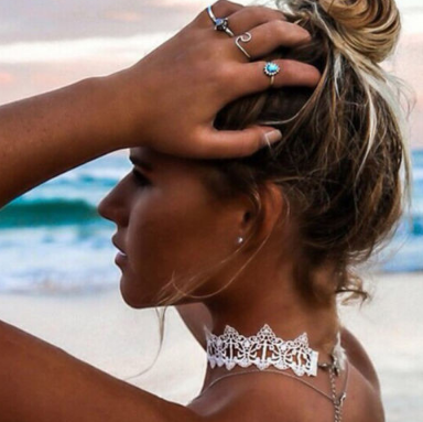 Snow White Lace Choker - LOW STOCK! - The Songbird Collection