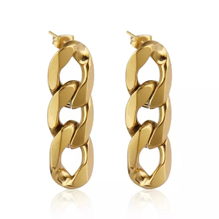 Chévere Chain Link Earrings-Earrings-The Songbird Collection