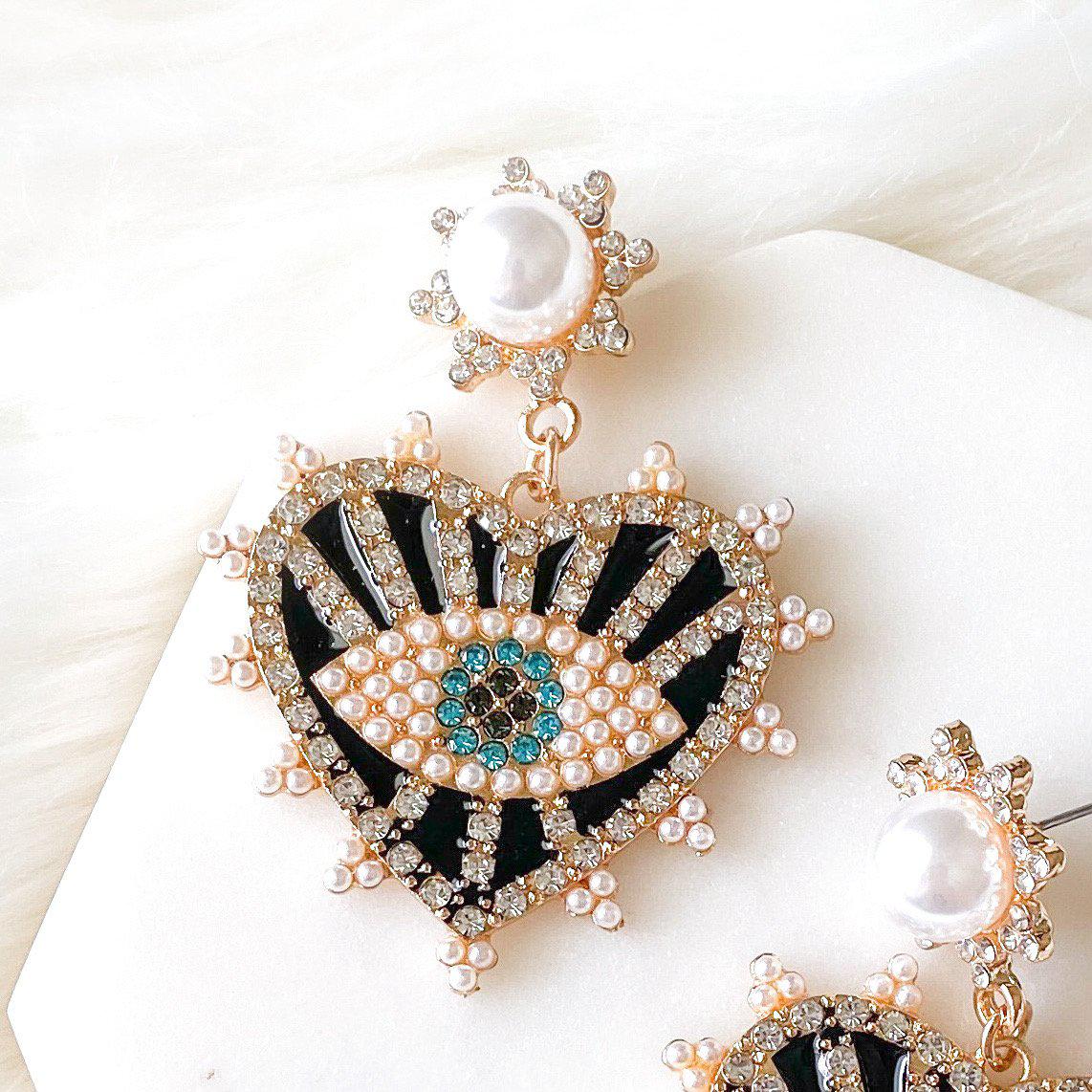 Eye + Heart Earrings-Earrings-The Songbird Collection