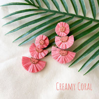 Bellini Raffia Statement Earrings - 11 Colors - The Songbird Collection