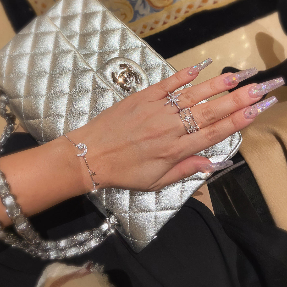 Moon and Stars Charm Bracelet - LOW STOCK! - The Songbird Collection