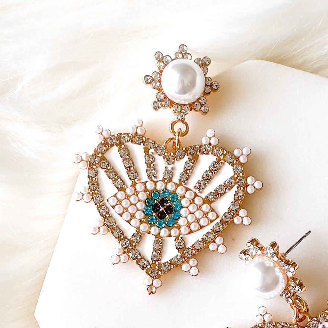 Eye + Heart Earrings-Earrings-The Songbird Collection