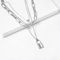 ❤️ Heart & Lock Layered Chain Necklace - LOW STOCK! - The Songbird Collection