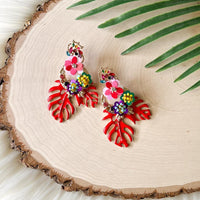 Caribbean Palm Leaf Earrings - The Songbird Collection