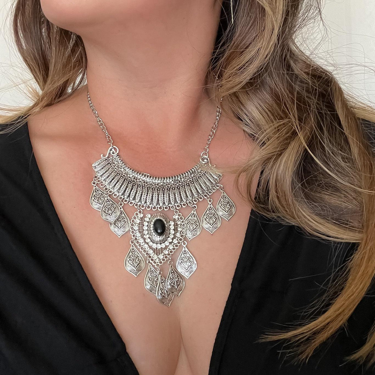 Talia Boho Statement Necklace-Necklaces-The Songbird Collection