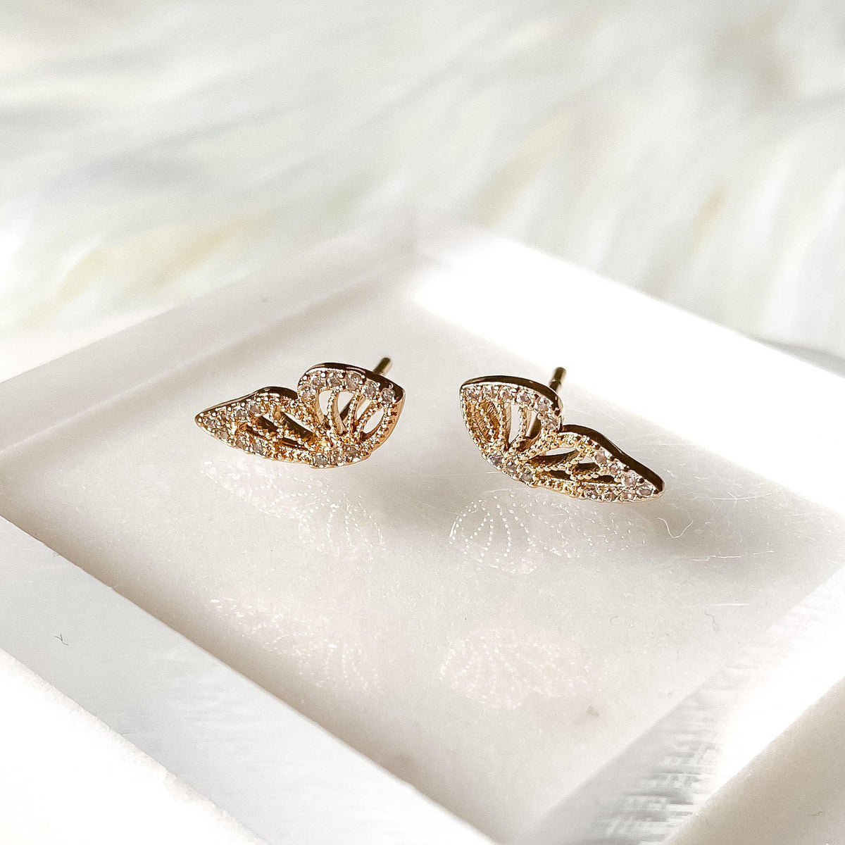 Mini Butterfly Stud Earrings - in 925 Silver too!-Earrings-The Songbird Collection
