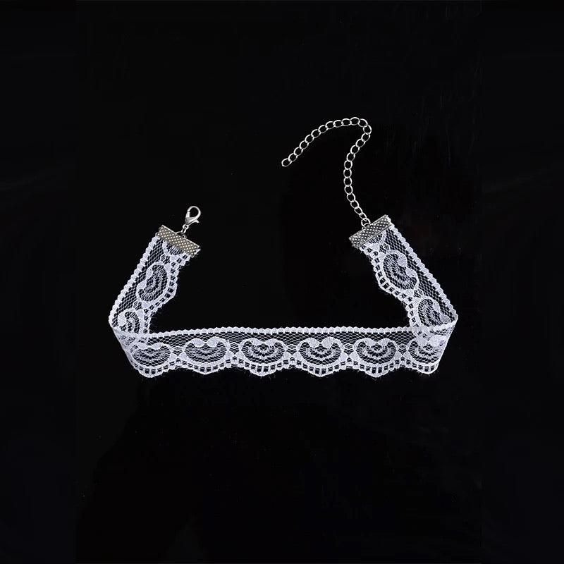 Belle Lace Choker - Black & White LOW STOCK!! - The Songbird Collection