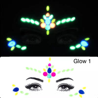 Glow in the Dark Face Gems - 14 NEW Designs for 2020! - The Songbird Collection