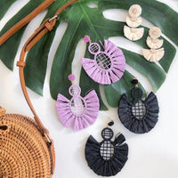 Bellini Raffia Statement Earrings - 11 Colors - The Songbird Collection