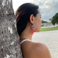 Caribbean Palm Leaf Earrings - 4 Colors - The Songbird Collection