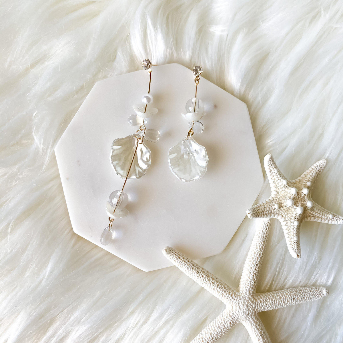 Sea Shore Breeze Asymmetric Earrings - The Songbird Collection