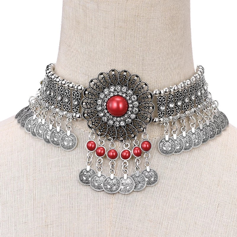 Boho Flower Statement Choker - 4 Colors-Necklaces-The Songbird Collection