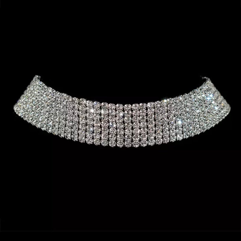 Reina Rhinestone Choker - 4 Sizes! - The Songbird Collection