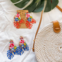 Caribbean Palm Leaf Earrings - 4 Colors LOW STOCK!! - The Songbird Collection