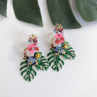 Caribbean Palm Leaf Earrings - 4 Colors LOW STOCK!! - The Songbird Collection