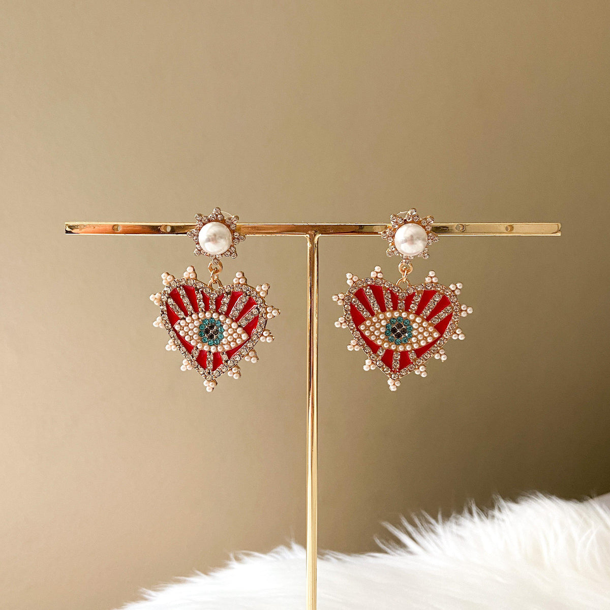 Eye + Heart Earrings-Earrings-The Songbird Collection