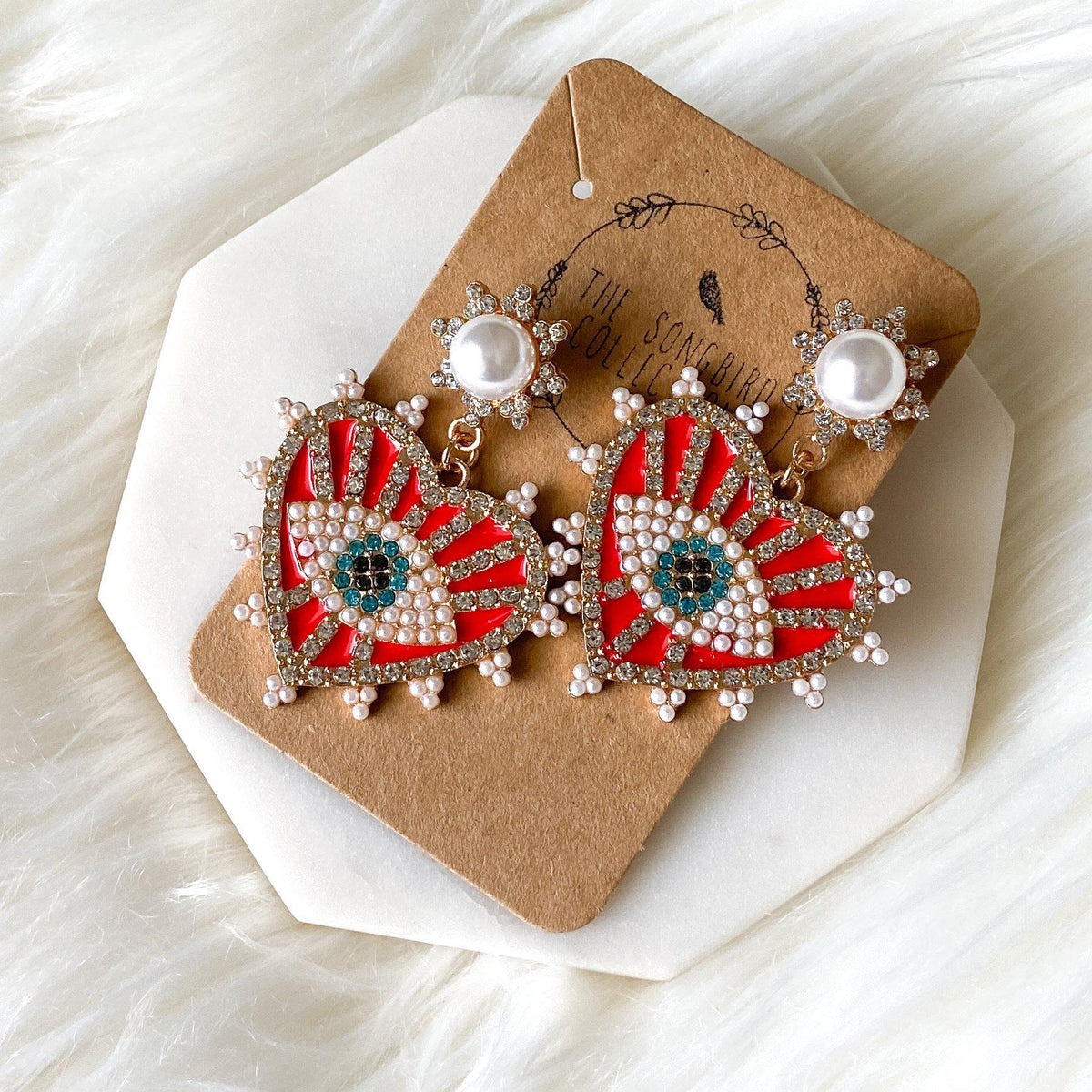 Eye + Heart Earrings-Earrings-The Songbird Collection