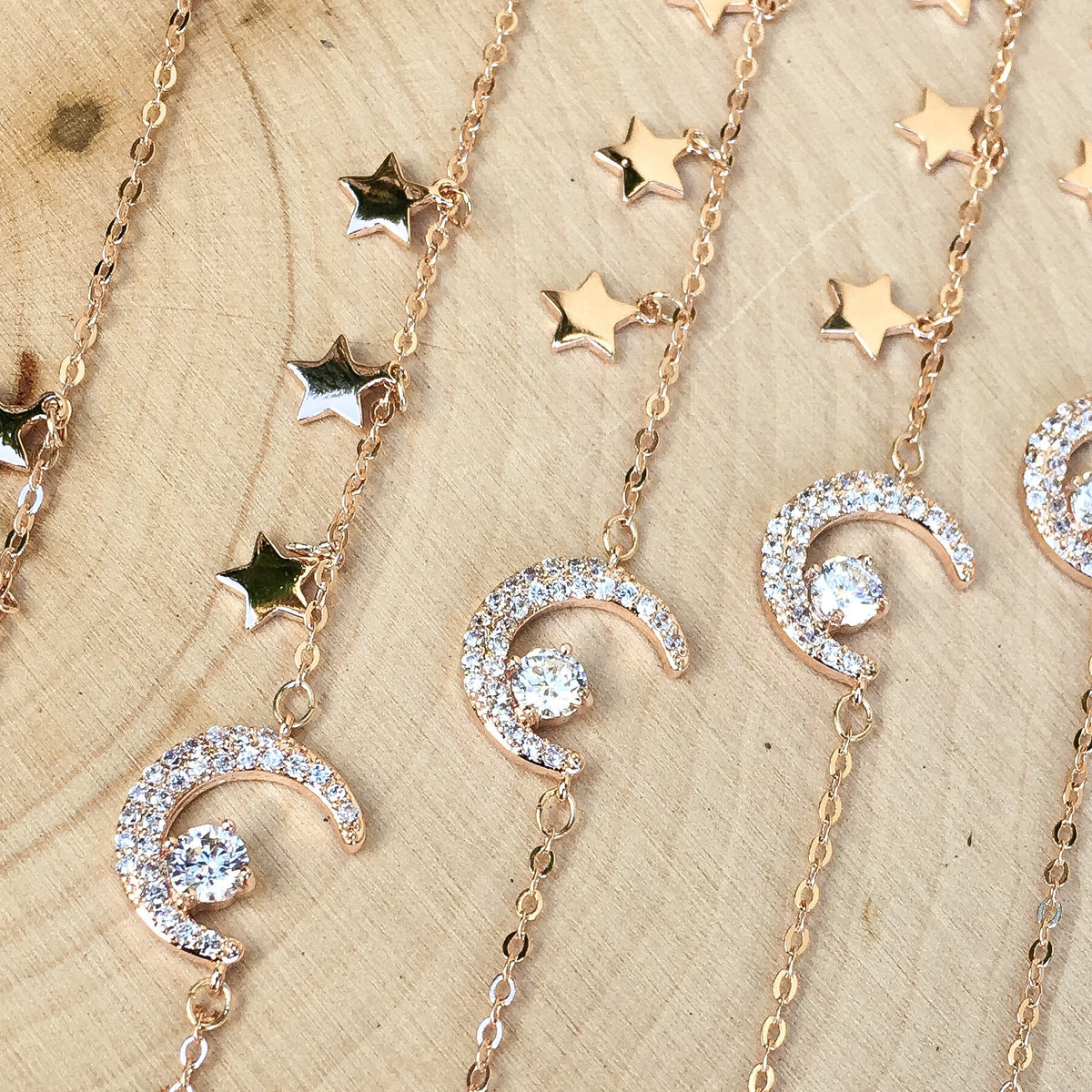 Moon and Stars Charm Bracelet - LOW STOCK! - The Songbird Collection