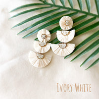 Bellini Raffia Statement Earrings - 11 Colors - The Songbird Collection