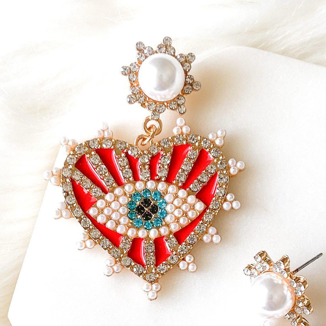 Eye + Heart Earrings-Earrings-The Songbird Collection