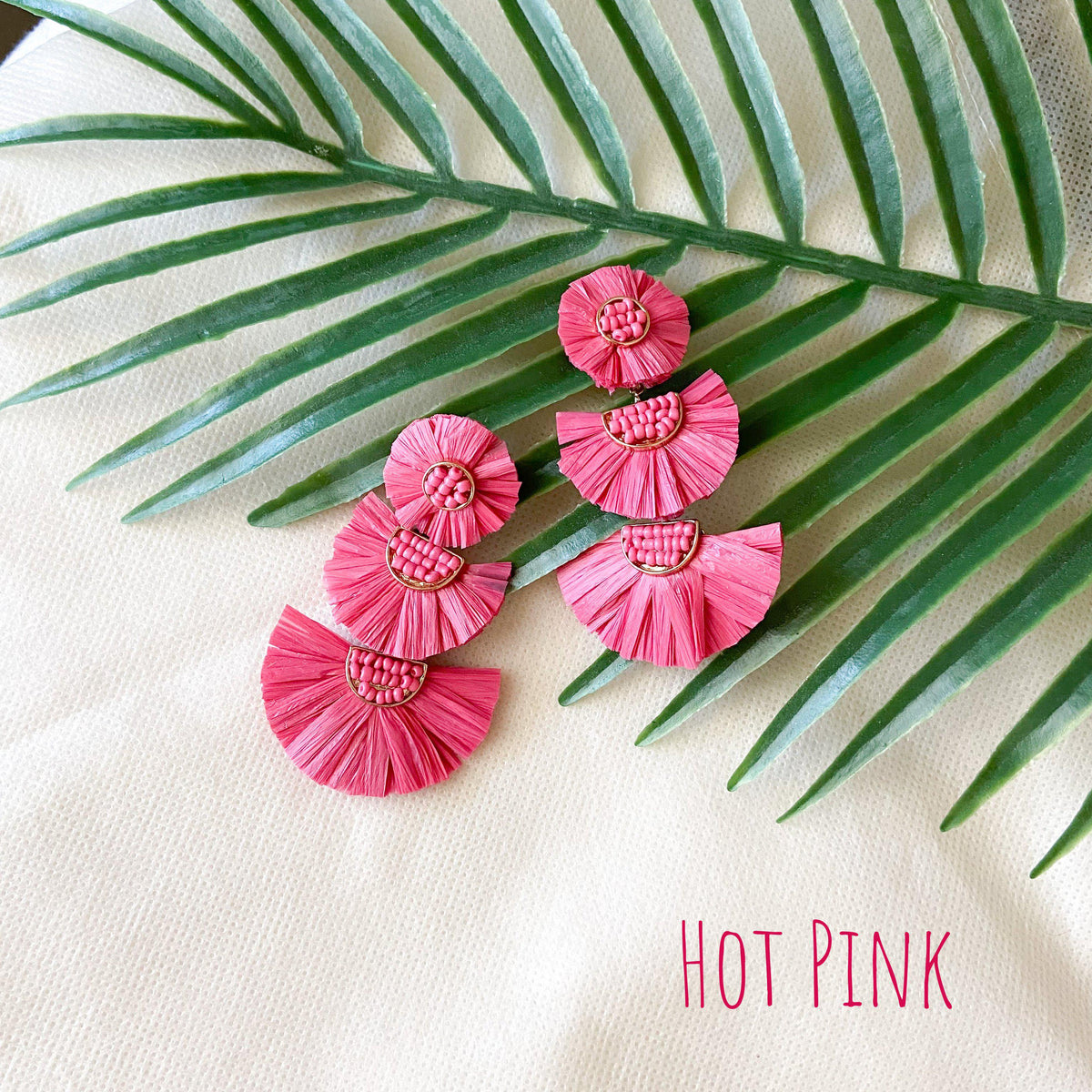 Bellini Raffia Statement Earrings - 11 Colors - The Songbird Collection