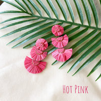 Bellini Raffia Statement Earrings - 11 Colors - The Songbird Collection